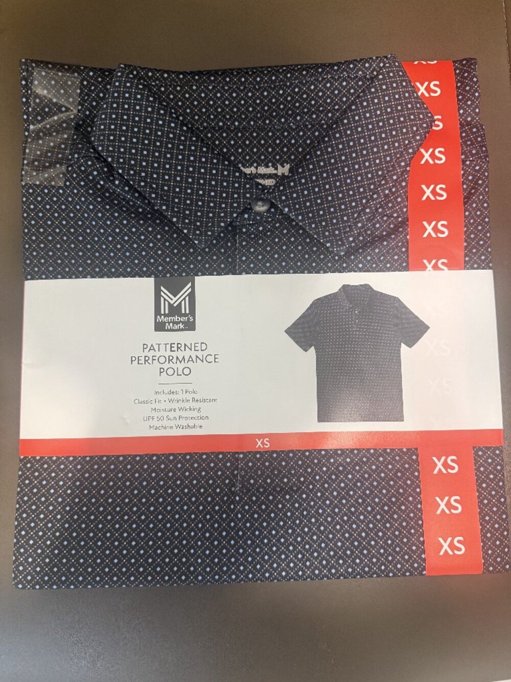 Member's Mark Men's Patterned Performance Polo XS